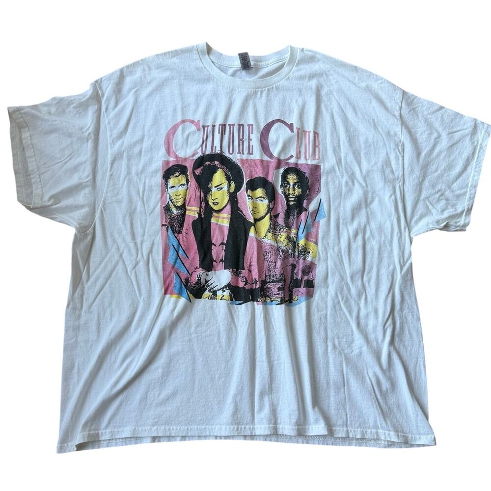 Culture Club Boy George Band Graphic Crewneck T-Shirt Sz 3XL Pride LGBTQ British
